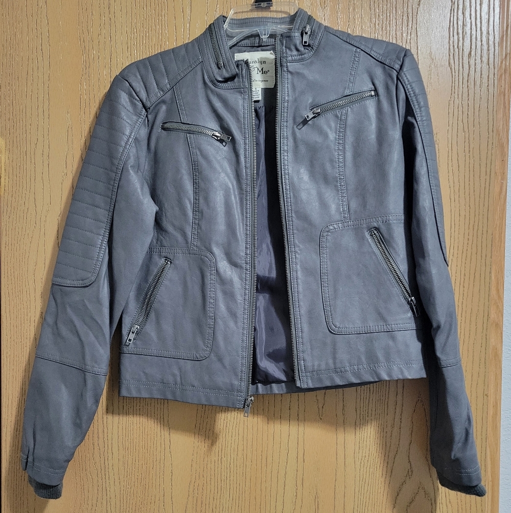Grey Leather Jacket